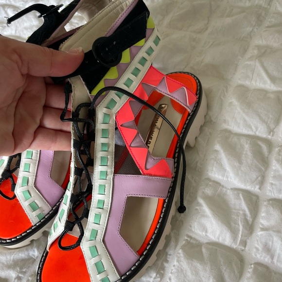 Sophia Webster Neon Sandals with Ankle Strap - Picture 3 of 10